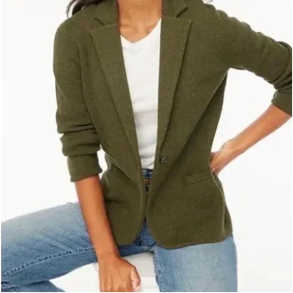 J.Crew School Boy 100% Cotton Sweater Blazer SZ XS Heather Loden NWT SOLD OUT!!!